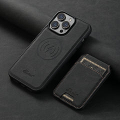 Suteni H16 Litchi Texture Leather Detachable Wallet Back Phone Case