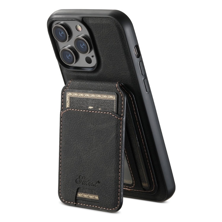 Suteni H16 Litchi Texture Leather Detachable Wallet Back Phone Case
