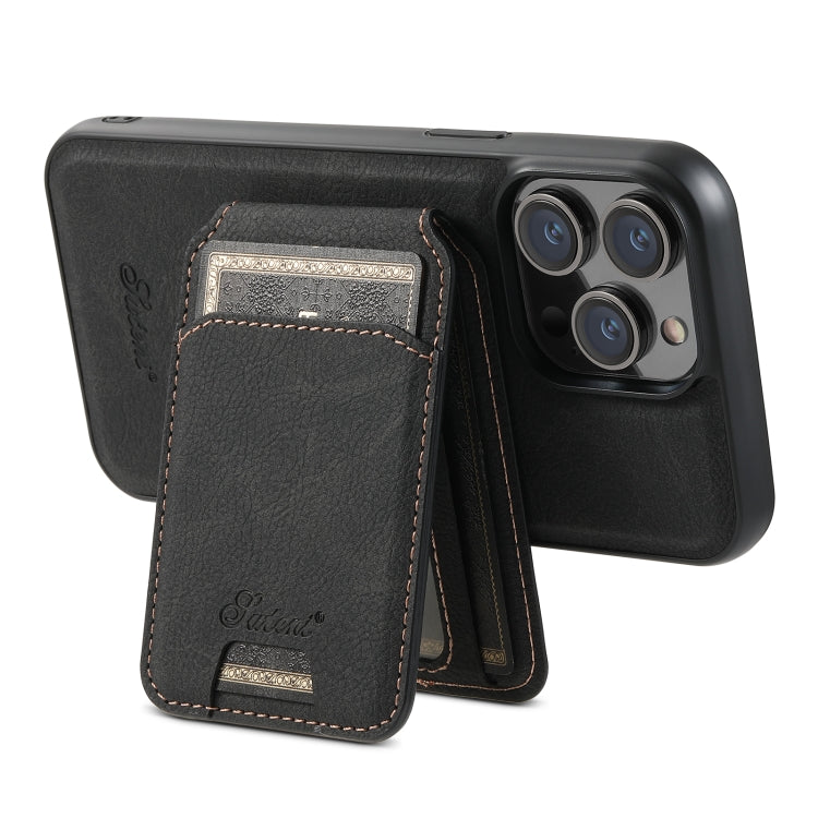 Suteni H16 Litchi Texture Leather Detachable Wallet Back Phone Case