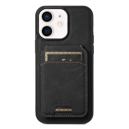 Suteni H16 Litchi Texture Leather Detachable Wallet Back Phone Case, For iPhone 14 Pro Max, For iPhone 13 Pro Max, For iPhone 13 Pro, For iPhone 13, For iPhone 12, For iPhone 12 Pro Max