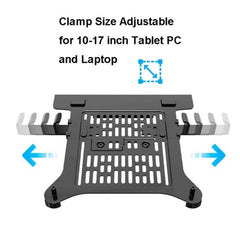 NB H100-FP For 10-17 inch Gas Spring Mechanism Full Motion Arm VESA Board Desktop Laptop Bracket, NB H100-FP