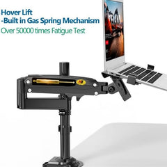 NB H100-FP For 10-17 inch Gas Spring Mechanism Full Motion Arm VESA Board Desktop Laptop Bracket, NB H100-FP