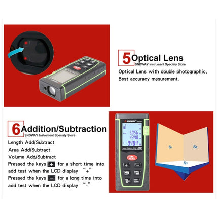 SNDWAY Range Finder Laser Handheld Range Finder SW-T40, SW-T40