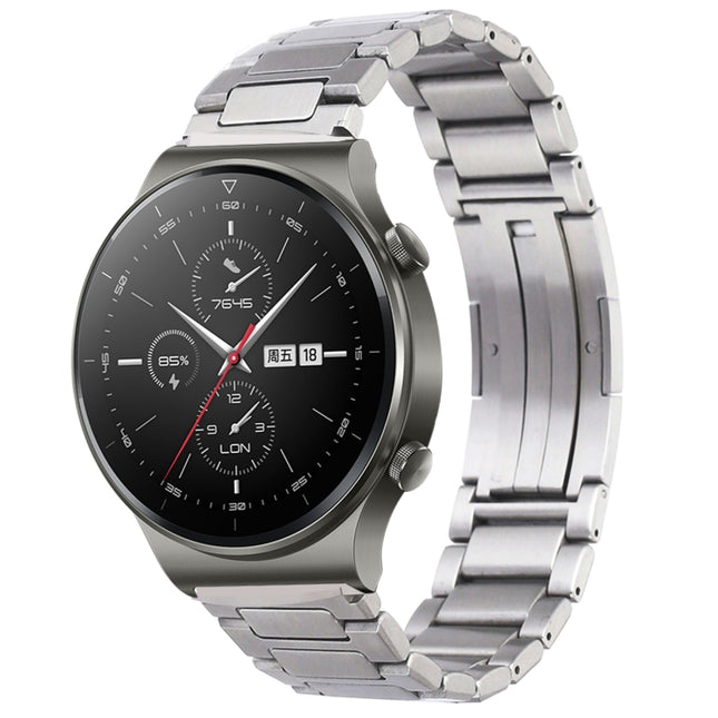 H-Shaped Folding Buckle Stainless Steel Metal Watch Band, For Huawei Watch GT2 Pro / GT 2e, For Huawei Watch GT2 46mm / Watch GT