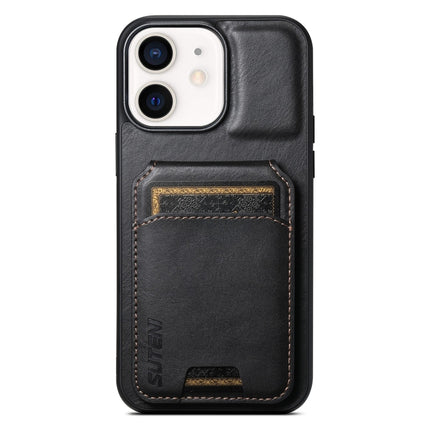 Suteni H02 Leather Wallet Stand Back Phone Case, For iPhone 11 Pro, For iPhone X / XS, For iPhone XR, For iPhone XS Max, For iPhone 17e / 16e, For iPhone 12 / 12 Pro