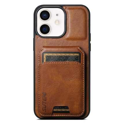 Suteni H02 Leather Wallet Stand Back Phone Case, For iPhone 11 Pro, For iPhone X / XS, For iPhone XR, For iPhone XS Max, For iPhone 17e / 16e, For iPhone 12 / 12 Pro