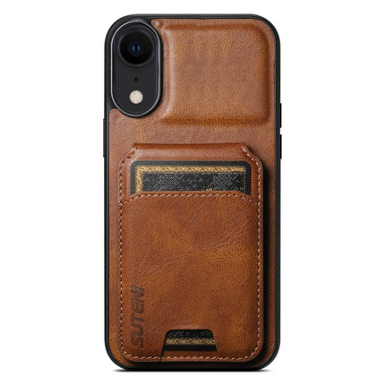 Suteni H02 Leather Wallet Stand Back Phone Case, For iPhone 11 Pro, For iPhone X / XS, For iPhone XR, For iPhone XS Max, For iPhone 17e / 16e, For iPhone 12 / 12 Pro