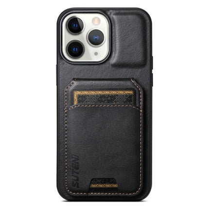 Suteni H02 Leather Wallet Stand Back Phone Case, For iPhone 11 Pro, For iPhone X / XS, For iPhone XR, For iPhone XS Max, For iPhone 17e / 16e, For iPhone 12 / 12 Pro