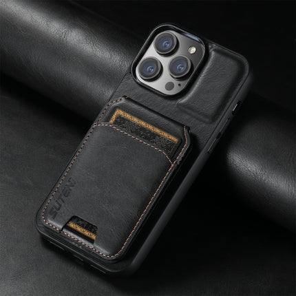 Suteni H02 Leather Wallet Stand Back Phone Case, For iPhone 11 Pro, For iPhone X / XS, For iPhone XR, For iPhone XS Max, For iPhone 17e / 16e, For iPhone 12 / 12 Pro