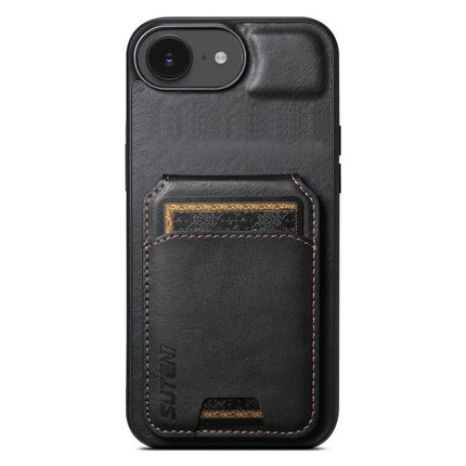 Suteni H02 Leather Wallet Stand Back Phone Case, For iPhone 11 Pro, For iPhone X / XS, For iPhone XR, For iPhone XS Max, For iPhone 17e / 16e, For iPhone 12 / 12 Pro