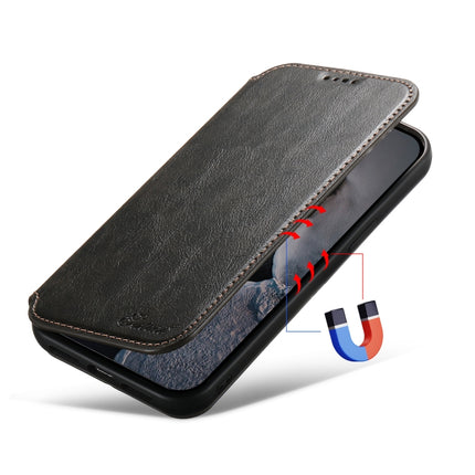 Suteni J05 Leather Magnetic MagSafe Phone Case, For iPhone 15 Plus, For iPhone 15