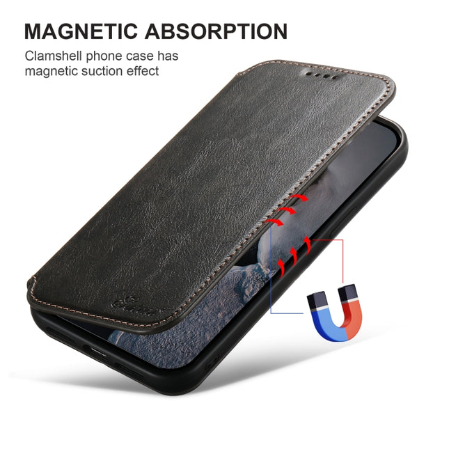 Suteni J05 Leather Magnetic MagSafe Phone Case, For iPhone 16 Pro Max, For iPhone 16 Pro, For iPhone 16 Plus, For iPhone 16, For iPhone 15 Pro Max, For iPhone 15 Pro
