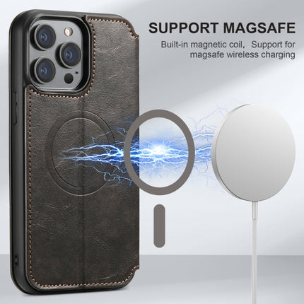 Suteni J05 Leather Magnetic MagSafe Phone Case, For iPhone 16 Pro Max, For iPhone 16 Pro, For iPhone 16 Plus, For iPhone 16, For iPhone 15 Pro Max, For iPhone 15 Pro