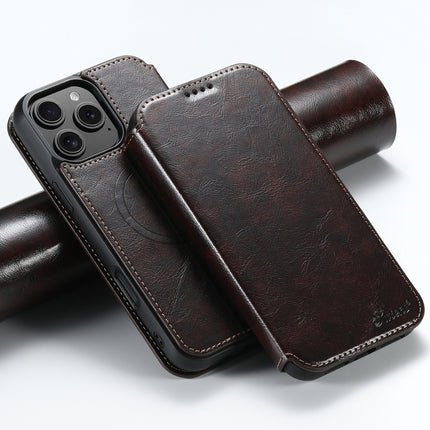 Suteni J05 Leather Magnetic MagSafe Phone Case, For iPhone 16 Pro Max, For iPhone 16 Pro, For iPhone 16 Plus, For iPhone 16, For iPhone 15 Pro Max, For iPhone 15 Pro