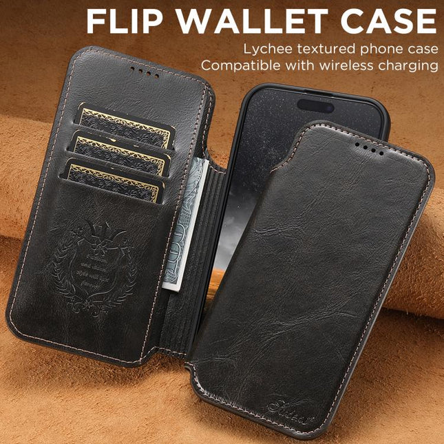 Suteni J05 Leather Magnetic MagSafe Phone Case, For iPhone 18 Pro, For iPhone 18 Pro Max, For iPhone 17 Pro Max, For iPhone 17 Pro, For iPhone 17, For iPhone 17 AIr