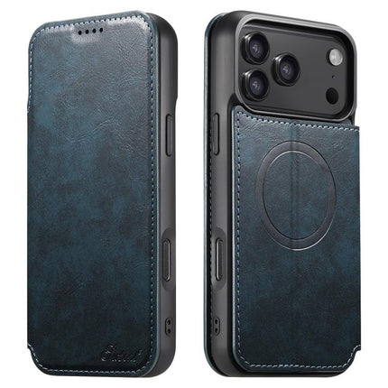 Suteni J05 Leather Magnetic MagSafe Phone Case, For iPhone 18, For iPhone 18 Pro, For iPhone 18 Pro Max, For iPhone 17 Pro Max, For iPhone 17 Pro, For iPhone 17