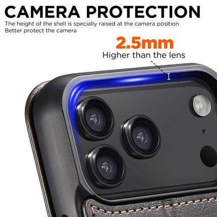 Suteni J05 Leather Magnetic MagSafe Phone Case, For iPhone 18, For iPhone 18 Pro, For iPhone 18 Pro Max, For iPhone 17 Pro Max, For iPhone 17 Pro, For iPhone 17