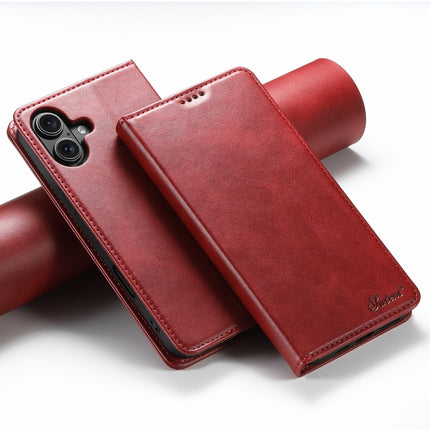 Suteni Calf Texture Horizontal Flip Leather Phone Case, For iPhone Air, For iPhone 16 Pro Max, For iPhone 16 Pro, For iPhone 16 Plus, For iPhone 16, For iPhone 15 Pro Max