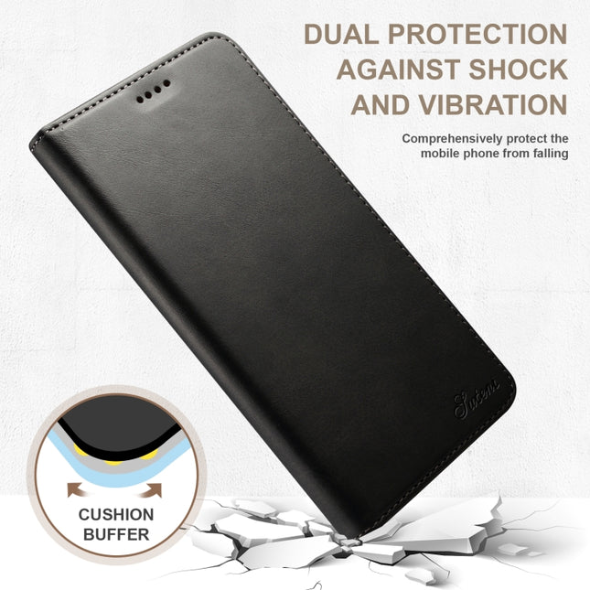 Suteni Calf Texture Horizontal Flip Leather Phone Case, For iPhone Air, For iPhone 16 Pro Max, For iPhone 16 Pro, For iPhone 16 Plus, For iPhone 16, For iPhone 15 Pro Max
