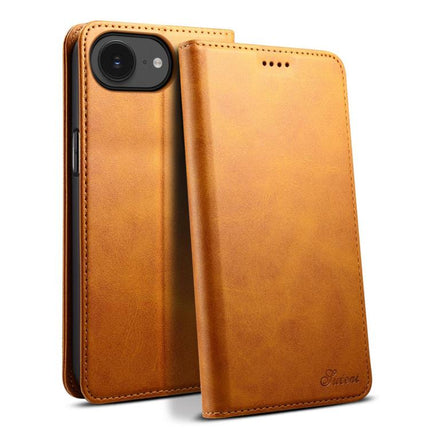 Suteni Calf Texture Horizontal Flip Leather Phone Case, For iPhone 15 Pro, For iPhone 15 Plus, For iPhone 15, For iPhone 17e / 16e