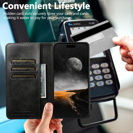 Suteni Calf Texture Horizontal Flip Leather Phone Case, For iPhone Air, For iPhone 16 Pro Max, For iPhone 16 Pro, For iPhone 16 Plus, For iPhone 16, For iPhone 15 Pro Max