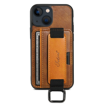 Suteni H13 Card Wallet Wrist Strap Holder PU Phone Case, For iPhone 16 Plus, For iPhone 16, For iPhone 15 Pro Max, For iPhone 15 Pro, For iPhone 15 Plus, For iPhone 15, For iPhone 17e / 16e