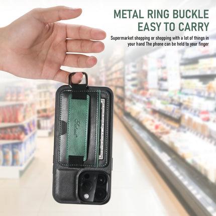 Suteni H13 Card Wallet Wrist Strap Holder PU Phone Case, For iPhone 16 Plus, For iPhone 16, For iPhone 15 Pro Max, For iPhone 15 Pro, For iPhone 15 Plus, For iPhone 15, For iPhone 17e / 16e