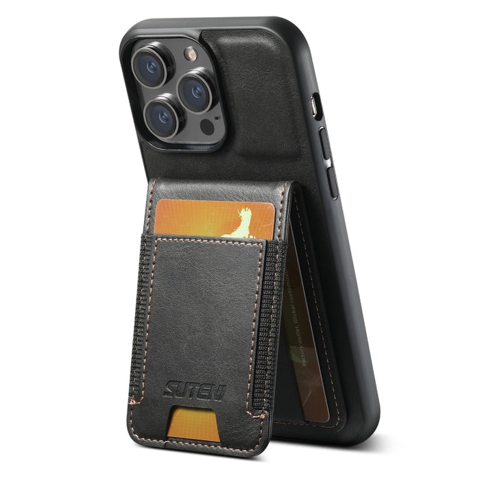 Suteni H03 Oil Wax Leather Wallet Stand Back Phone Case, For iPhone 16 Pro, For iPhone 16 Plus, For iPhone 16, For iPhone 15 Pro Max, For iPhone 15 Pro, For iPhone 15 Plus, For iPhone 15, For iPhone 14 Plus