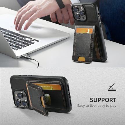 Suteni H03 Oil Wax Leather Wallet Stand Back Phone Case, For iPhone 16 Pro, For iPhone 16 Plus, For iPhone 16, For iPhone 15 Pro Max, For iPhone 15 Pro, For iPhone 15 Plus, For iPhone 15, For iPhone 14 Plus