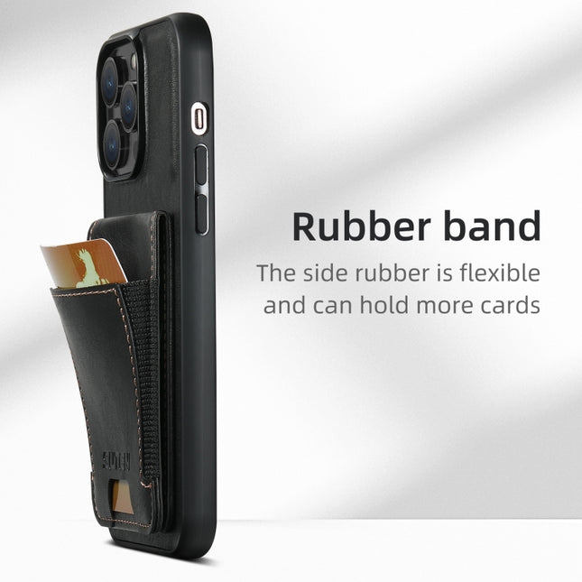 Suteni H03 Oil Wax Leather Wallet Stand Back Phone Case, For iPhone 16 Pro, For iPhone 16 Plus, For iPhone 16, For iPhone 15 Pro Max, For iPhone 15 Pro, For iPhone 15 Plus, For iPhone 15, For iPhone 14 Plus