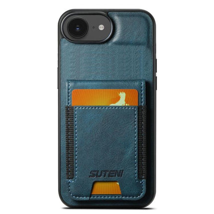 Suteni H03 Oil Wax Leather Wallet Stand Back Phone Case, For iPhone 11, For iPhone 11 Pro, For iPhone 17e / 16e, For iPhone 12 / 12 Pro