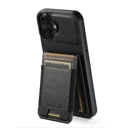 Suteni H03 Oil Wax Leather Wallet Stand Back Phone Case, For iPhone 18, For iPhone 18 Pro, For iPhone 18 Pro Max, For iPhone 17 Pro Max, For iPhone 17 Pro, For iPhone 17, For iPhone Air, For iPhone 16 Pro Max