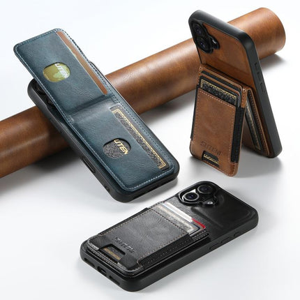 Suteni H03 Oil Wax Leather Wallet Stand Back Phone Case, For iPhone 18, For iPhone 18 Pro, For iPhone 18 Pro Max, For iPhone 17 Pro Max, For iPhone 17 Pro, For iPhone 17, For iPhone Air, For iPhone 16 Pro Max