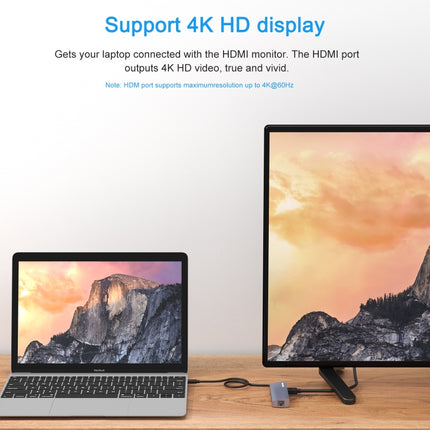 WAVLINK WL-UHP3408 USB HUB Adapter 4-in-1 Type-C to HD + 2xUSB3.0 + Gigabit RJ45 Docking Station, UHP3408