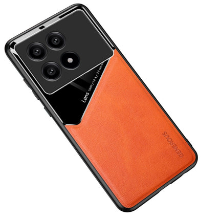 All-inclusive Leather Organic Glass Phone Case with Metal Iron Sheet, For Xiaomi Redmi 13C, For Xiaomi Redmi K70
