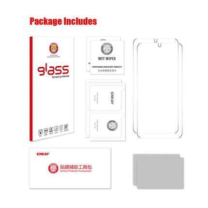 2pcs ENKAY 0.18mm High Aluminum-silicon Tempered Glass Film, Support Ultrasonic Fingerprint Unclock, For Galaxy S26 FE 5G, For Galaxy S26+ 5G, For Galaxy S26 Ultra 5G, For Galaxy S26 5G, For Galaxy S24 Ultra 5G, For Galaxy S24+ 5G, For Galaxy S24 5G
