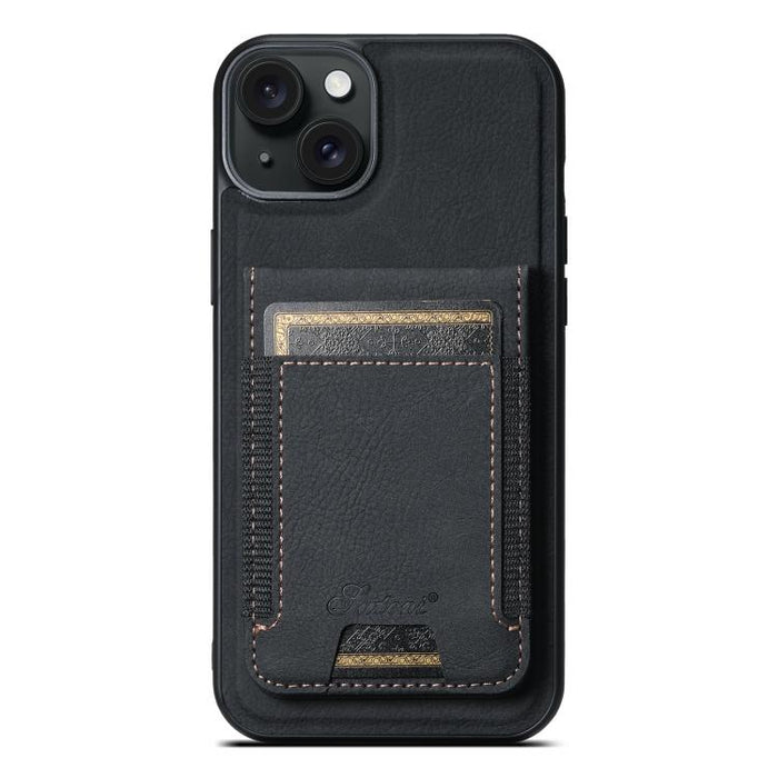Suteni H17 Litchi Texture Leather MagSafe Detachable Wallet Phone Case, For iPhone 15 Pro, For iPhone 15 Plus, For iPhone 15, For iPhone 14 Plus, For iPhone 14, For iPhone 14 Pro
