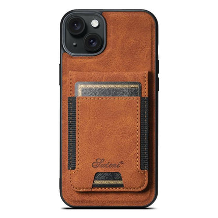 Suteni H17 Litchi Texture Leather MagSafe Detachable Wallet Phone Case, For iPhone 15 Pro, For iPhone 15 Plus, For iPhone 15, For iPhone 14 Plus, For iPhone 14, For iPhone 14 Pro