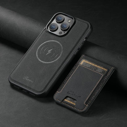 Suteni H17 Litchi Texture Leather MagSafe Detachable Wallet Phone Case, For iPhone 14 Pro Max, For iPhone 13 Pro Max, For iPhone 13 Pro, For iPhone 13, For iPhone 12, For iPhone 12 Pro Max