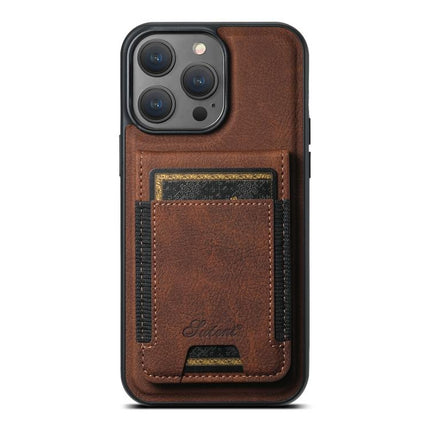 Suteni H17 Litchi Texture Leather MagSafe Detachable Wallet Phone Case, For iPhone 14 Pro Max, For iPhone 13 Pro Max, For iPhone 13 Pro, For iPhone 13, For iPhone 12, For iPhone 12 Pro Max