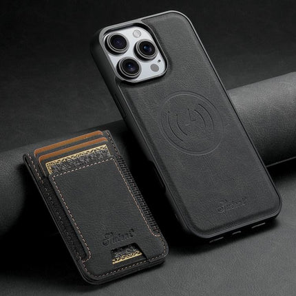 Suteni H17 Litchi Texture Leather MagSafe Detachable Wallet Phone Case, For iPhone 17e / 16e
