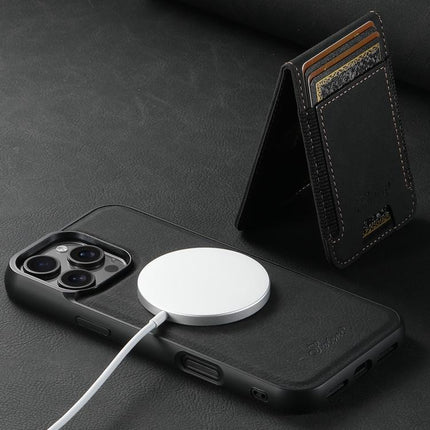 Suteni H17 Litchi Texture Leather MagSafe Detachable Wallet Phone Case, For iPhone 17e / 16e