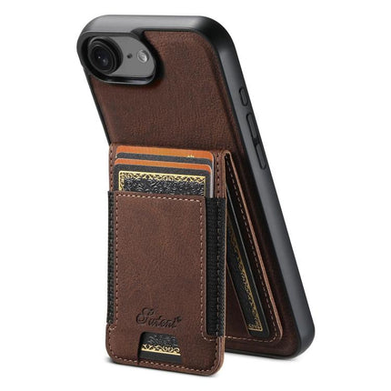 Suteni H17 Litchi Texture Leather MagSafe Detachable Wallet Phone Case, For iPhone 17e / 16e