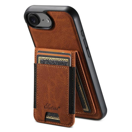 Suteni H17 Litchi Texture Leather MagSafe Detachable Wallet Phone Case, For iPhone 17e / 16e
