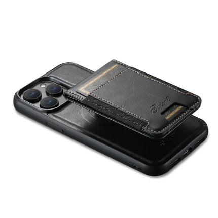 Suteni H17 Oil Eax Leather MagSafe Detachable Wallet Phone Case, For iPhone 15 Pro, For iPhone 15 Plus, For iPhone 15, For iPhone 14 Plus