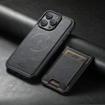 Suteni H17 Oil Eax Leather MagSafe Detachable Wallet Phone Case, For iPhone 14, For iPhone 14 Pro, For iPhone 14 Pro Max, For iPhone 13 Pro Max