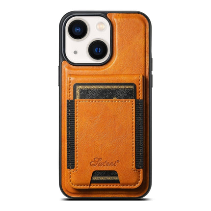 Suteni H17 Oil Eax Leather MagSafe Detachable Wallet Phone Case, For iPhone 14, For iPhone 14 Pro, For iPhone 14 Pro Max, For iPhone 13 Pro Max