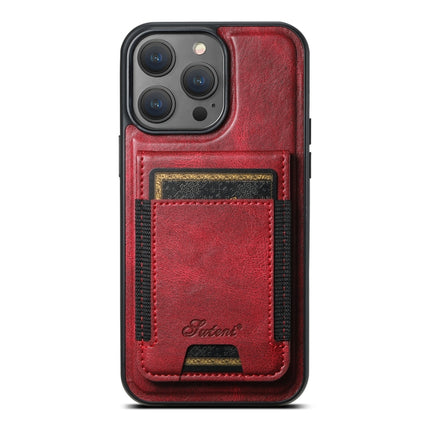 Suteni H17 Oil Eax Leather MagSafe Detachable Wallet Phone Case, For iPhone 14, For iPhone 14 Pro, For iPhone 14 Pro Max, For iPhone 13 Pro Max
