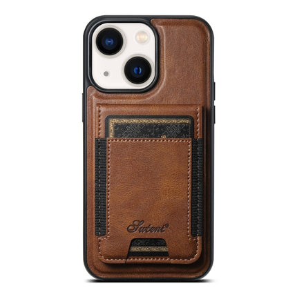 Suteni H17 Oil Eax Leather MagSafe Detachable Wallet Phone Case, For iPhone 13 Pro, For iPhone 13, For iPhone 12, For iPhone 12 Pro Max
