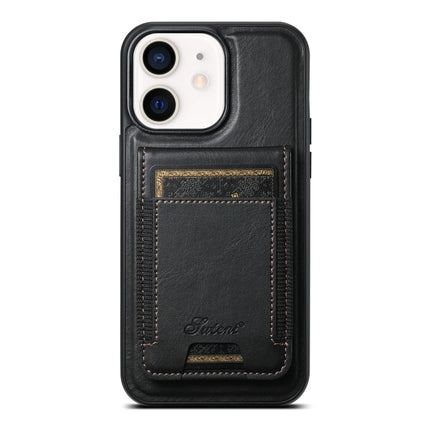 Suteni H17 Oil Eax Leather MagSafe Detachable Wallet Phone Case, For iPhone 13 Pro, For iPhone 13, For iPhone 12, For iPhone 12 Pro Max